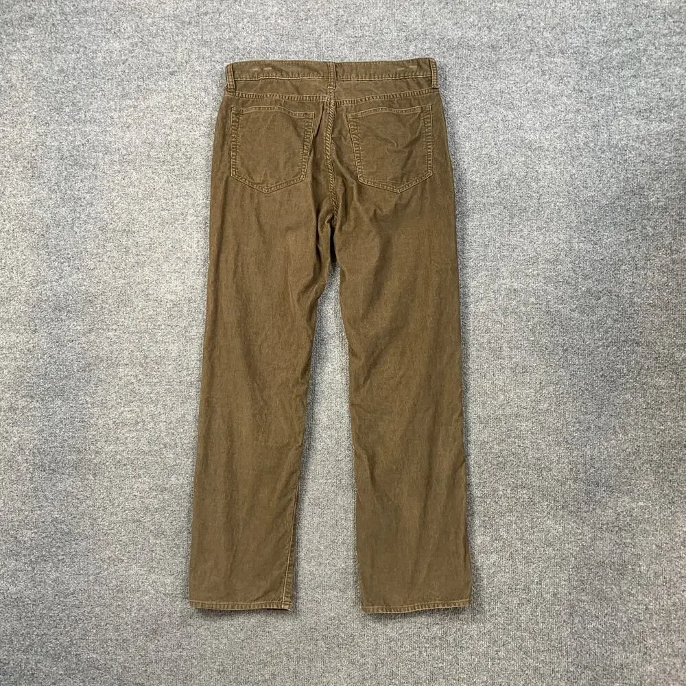 J Crew Pants Mens 32 Vintage Cord Straight Leg Mid Rise 5 Pocket Corduroy Chino